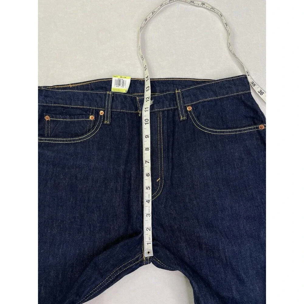 Levis 512 Slim Taper Flex Eco Stretch Denim Dark Blue Mens Size 36x34 New